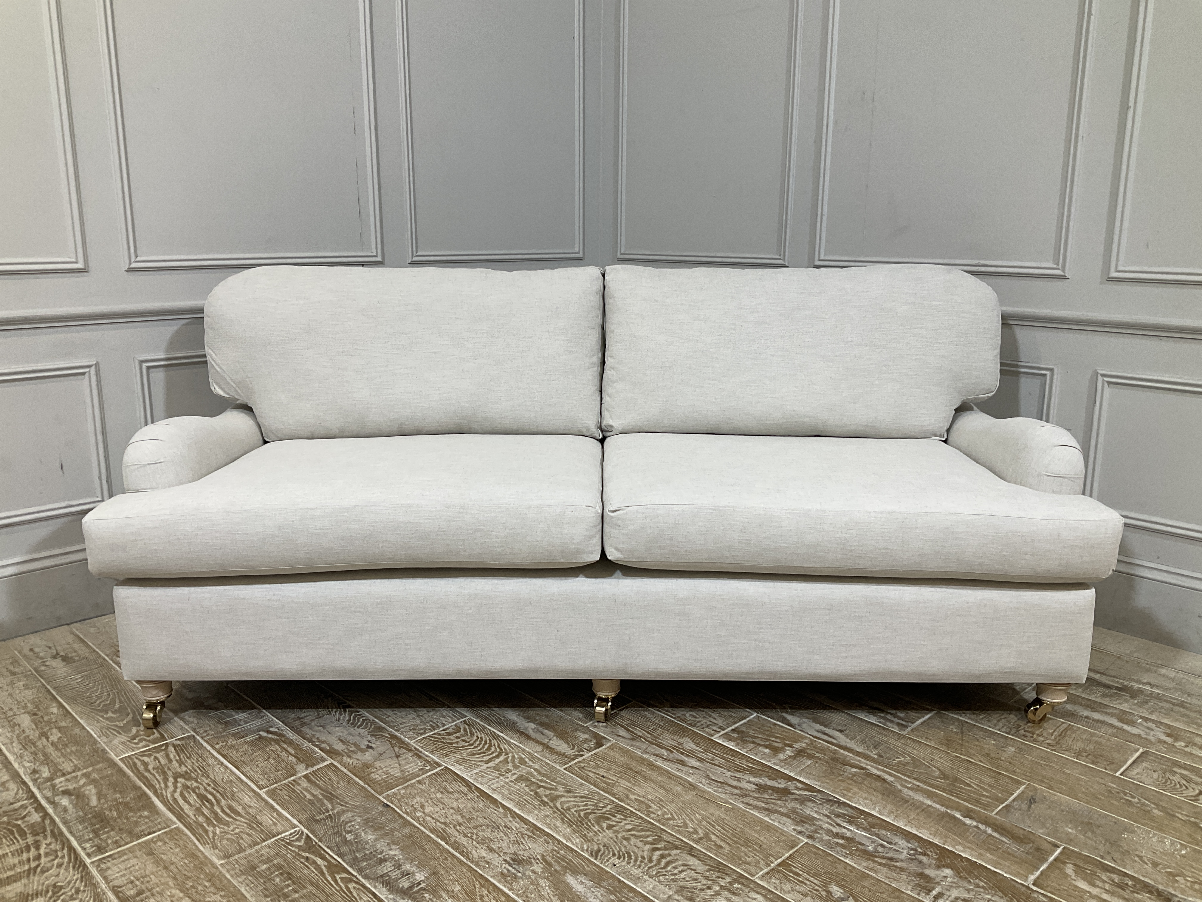 Helston 4 Seater Sofa in	Washed Linen Sea Salt