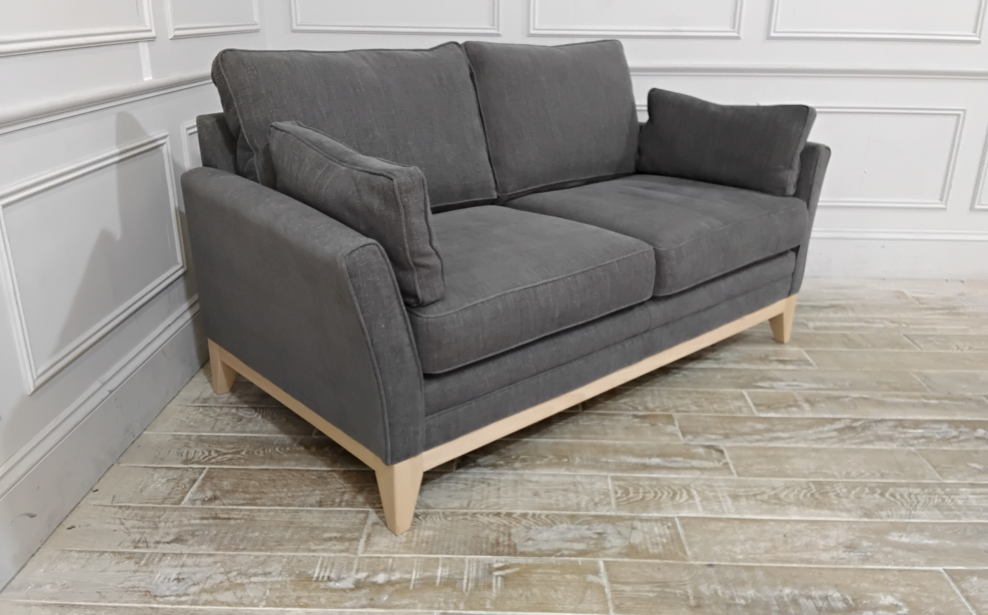 Exmouth 2 Seater Sofa in Stain Resistant Linen Cotton Magnet