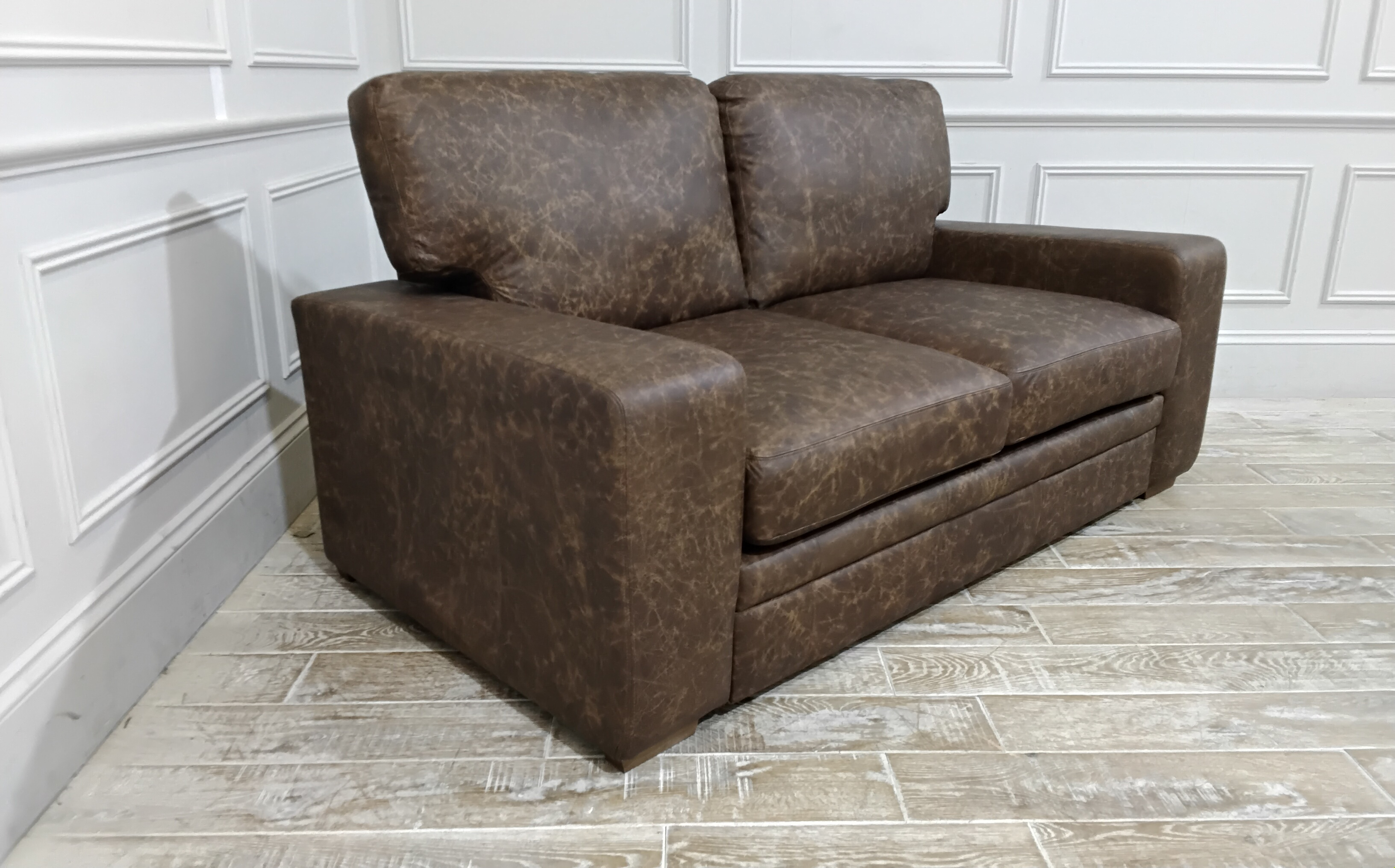 Sloane 2.5 Seater Sofa Bed in Buffed Saddle Marble with a Pocket Sprung Mattress