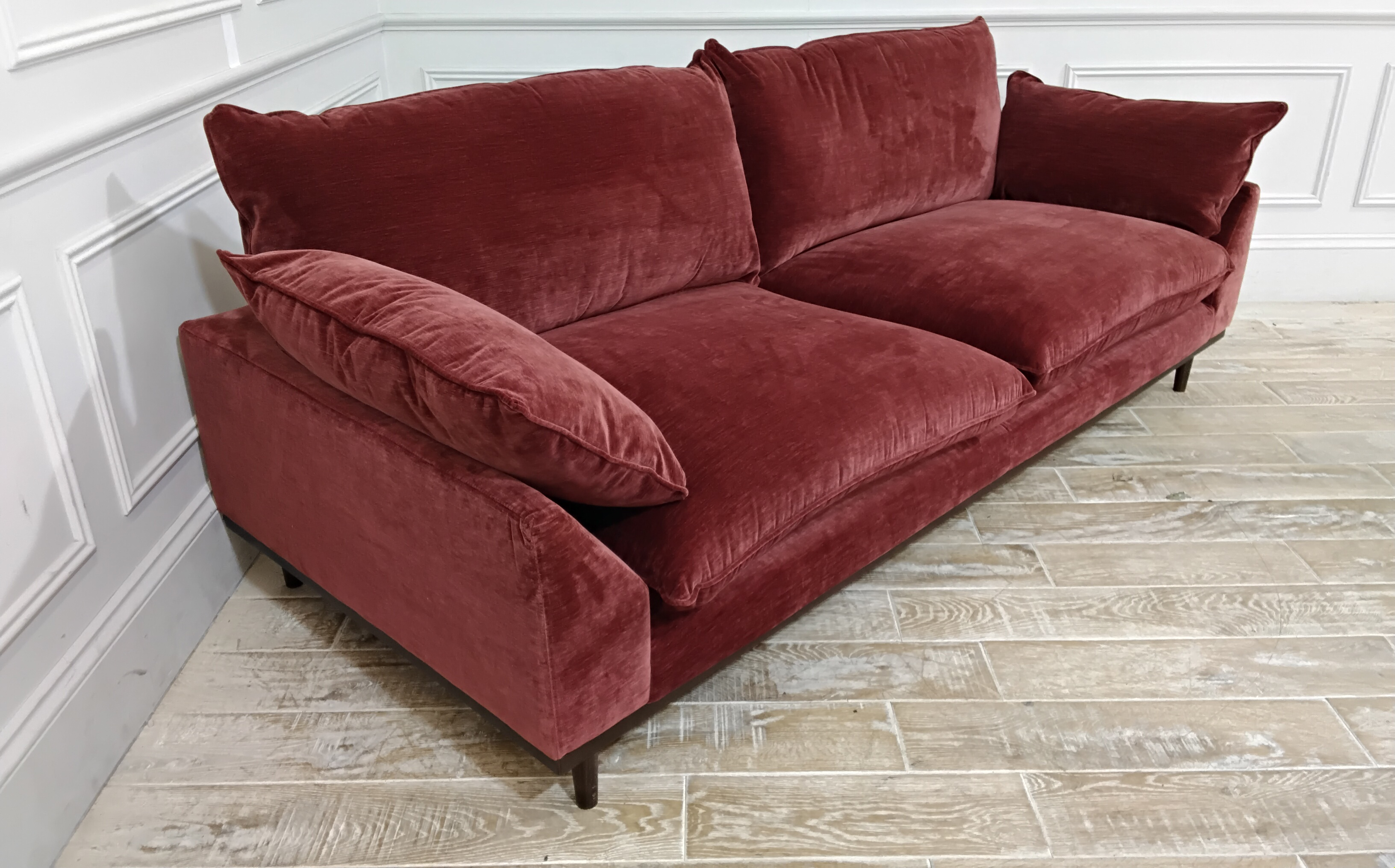 Soho Large Sofa in Vintage Velvet Paprika