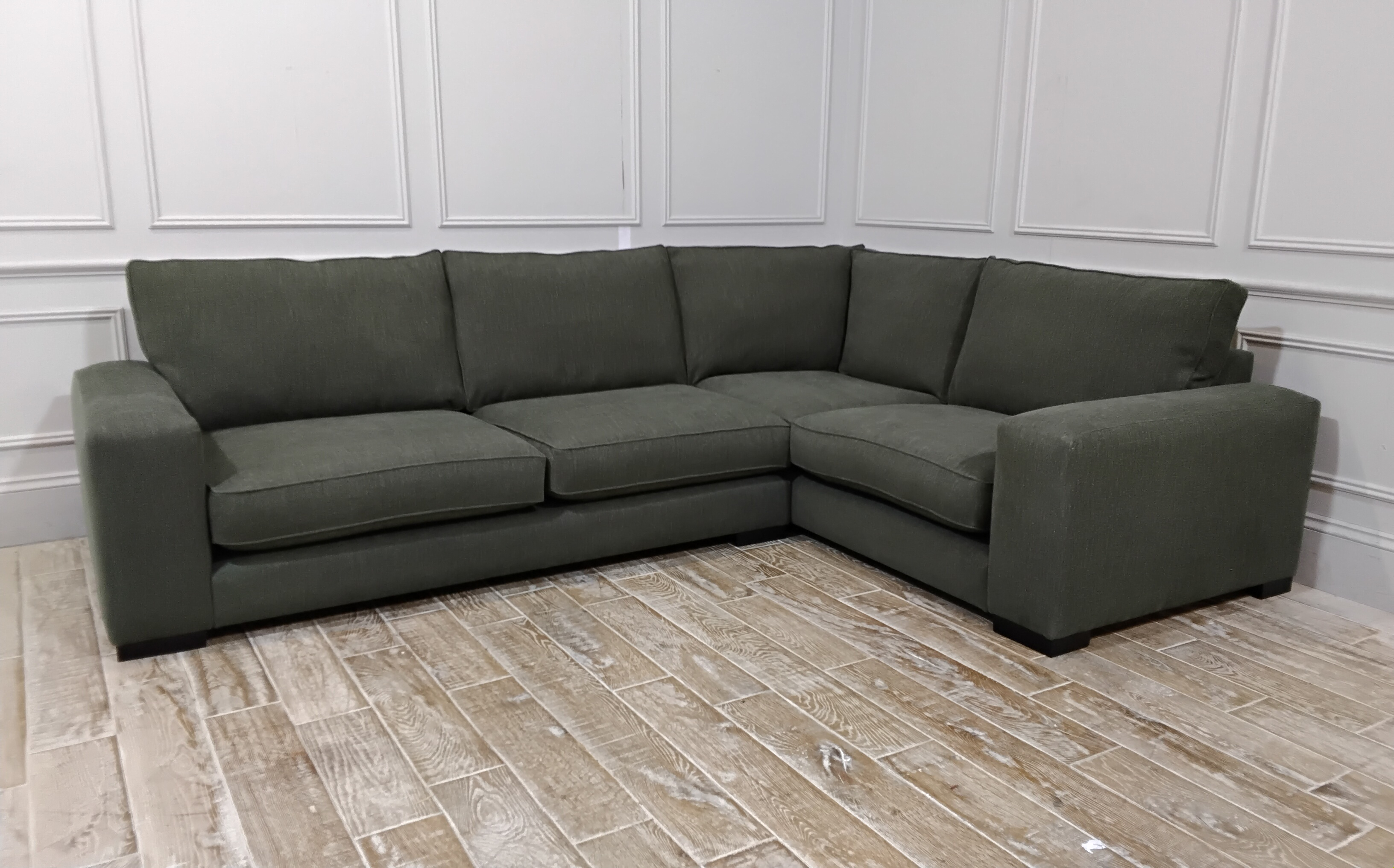 Ashdown Large Corner Sofa in Stain Resistant Linen Cotton Angelica