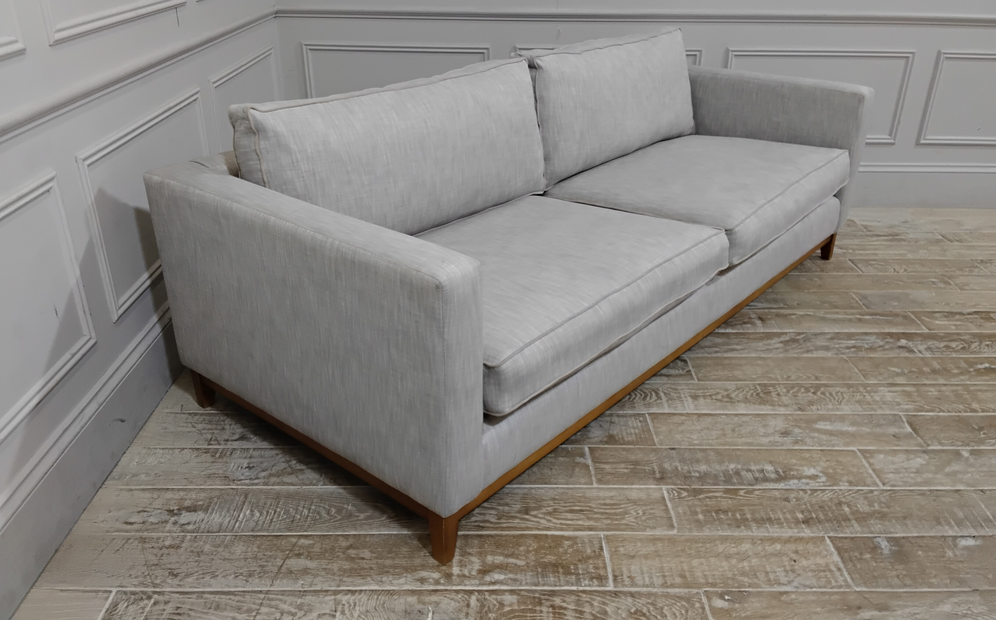 Darwin Grand Sofa in Washed Linen Steel