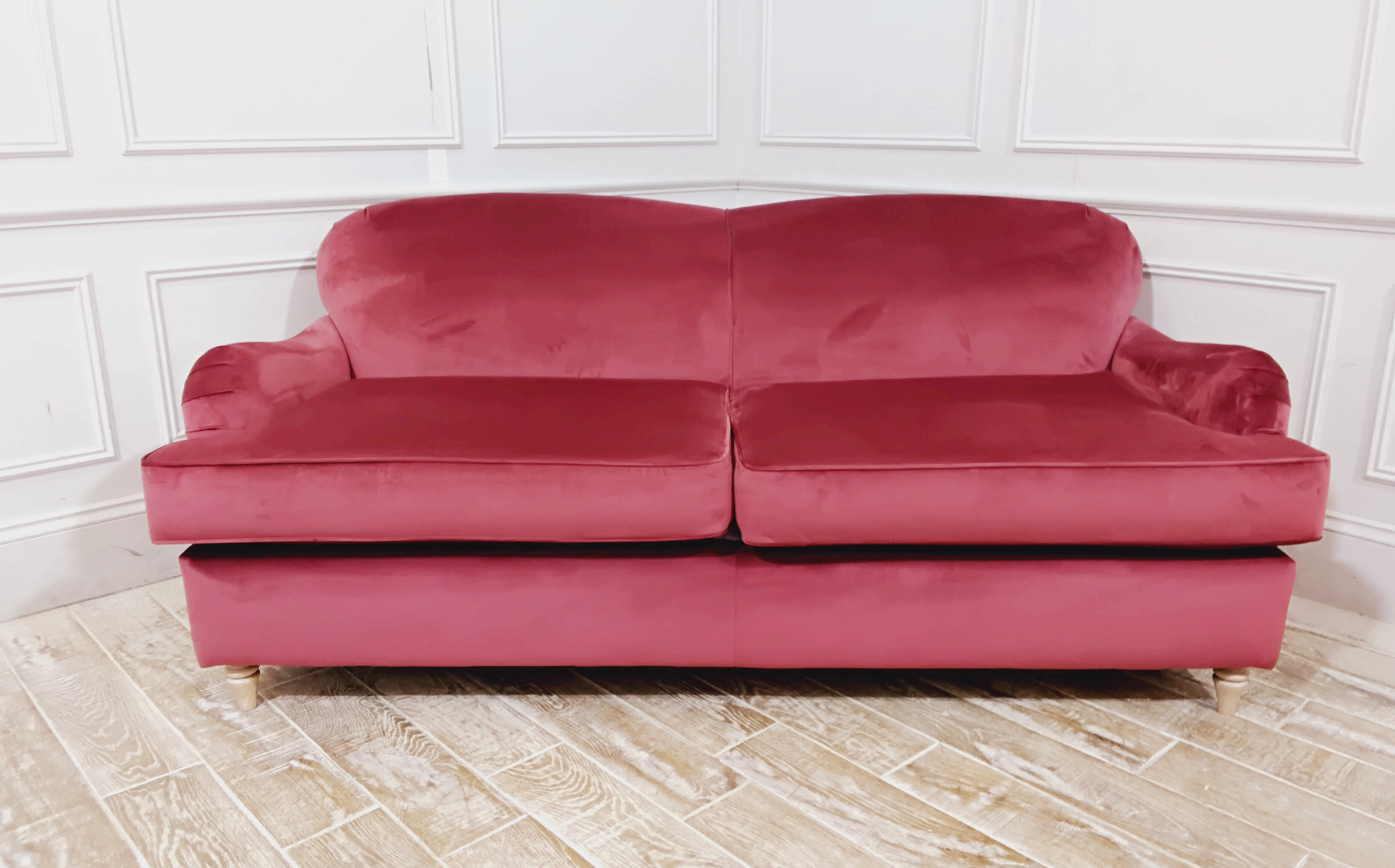Lincoln 3.5 Seater Sofa #2 in Stain Resistant Plush Velvet Gumball