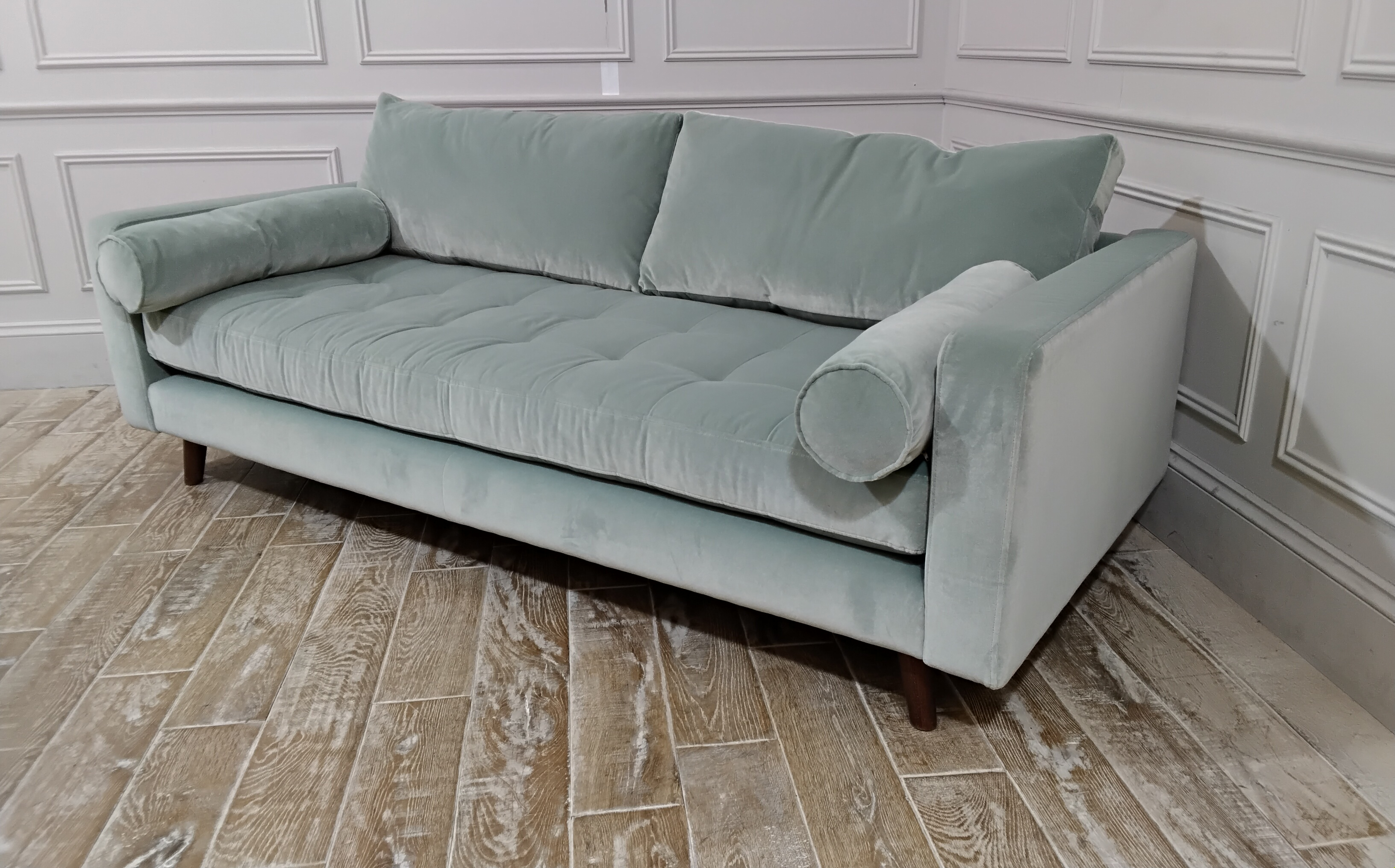 Shoreditch 3 Seater Sofa in Stain Resistant Cotton Velvet Surf