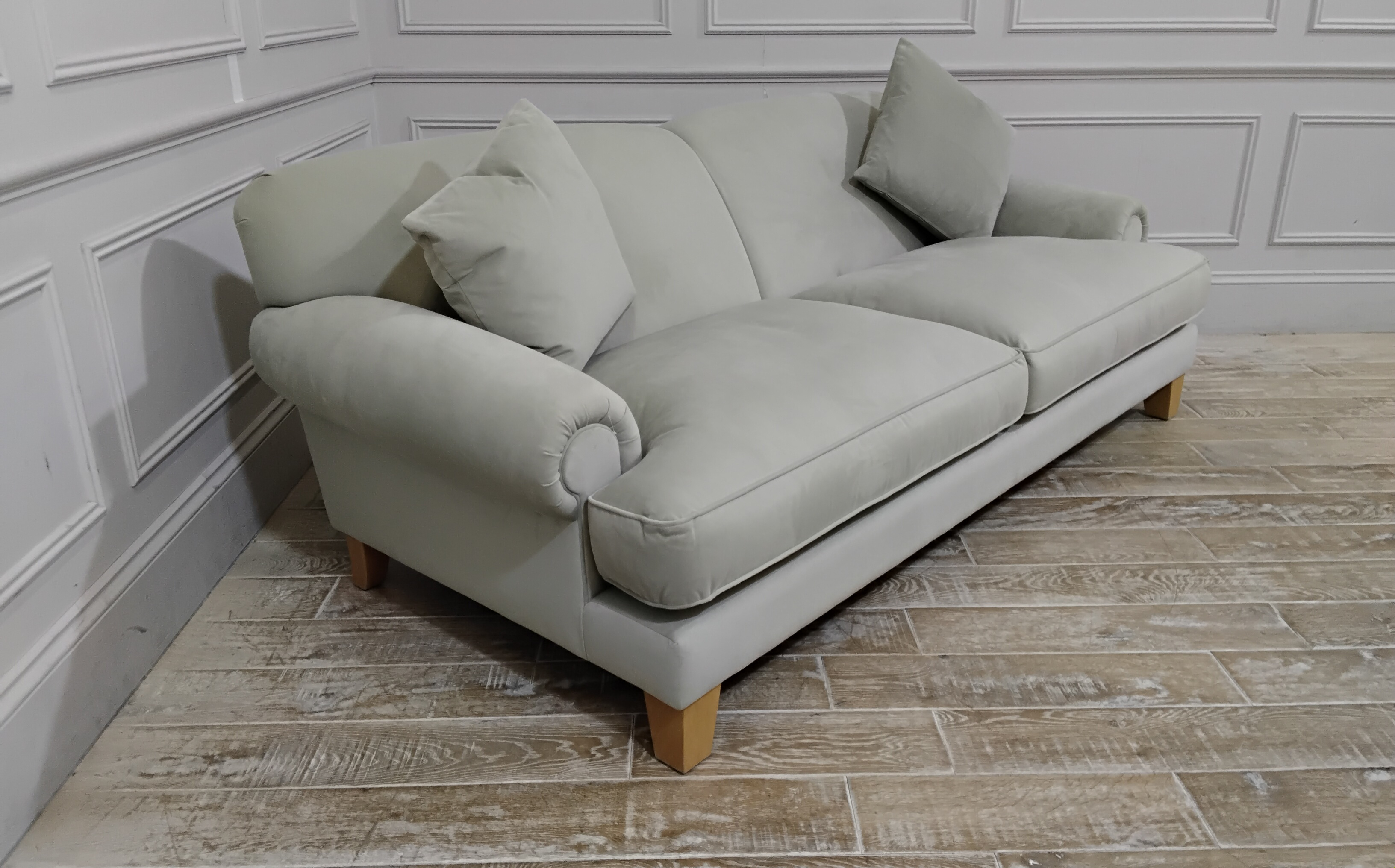 Thatcham Large Sofa in Easy Clean Plush Velvet Lichen