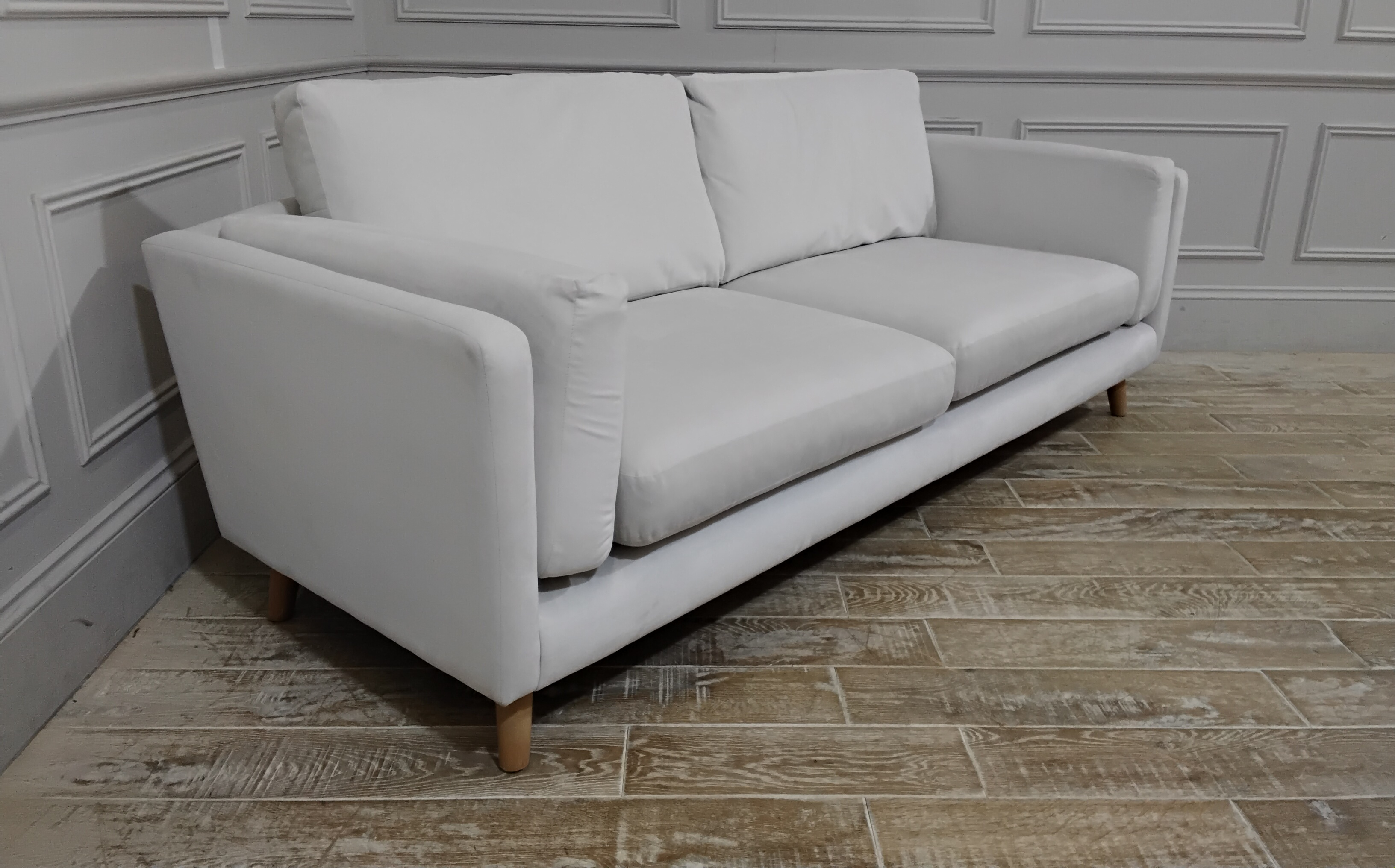 Brighton Extra Large Sofa in Stain Resistant Moleskin Velvet Moonstone