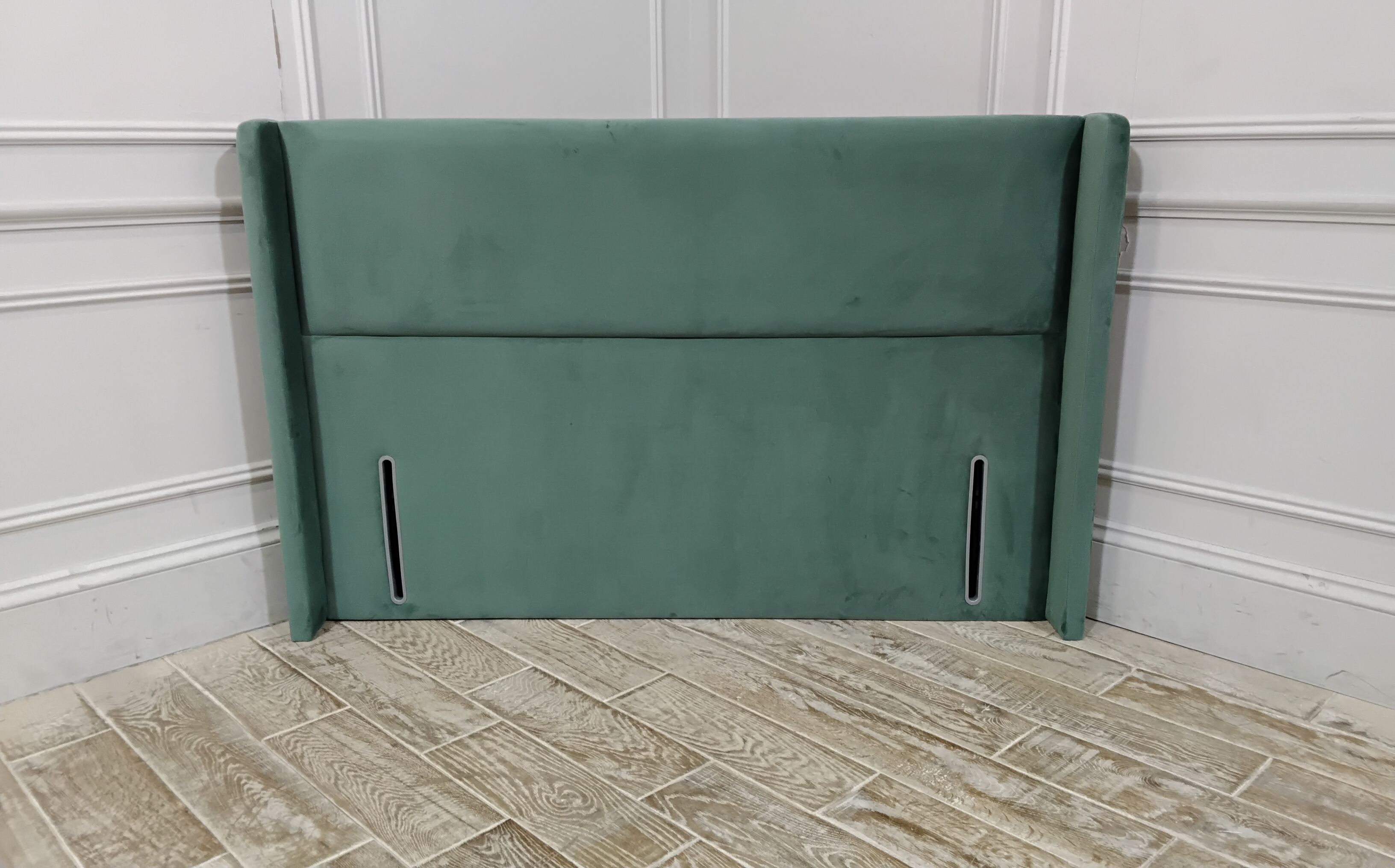 Darlings Low King Headboard in Stain Resistant Plush Velvet Jade