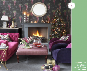Cozy festive living room