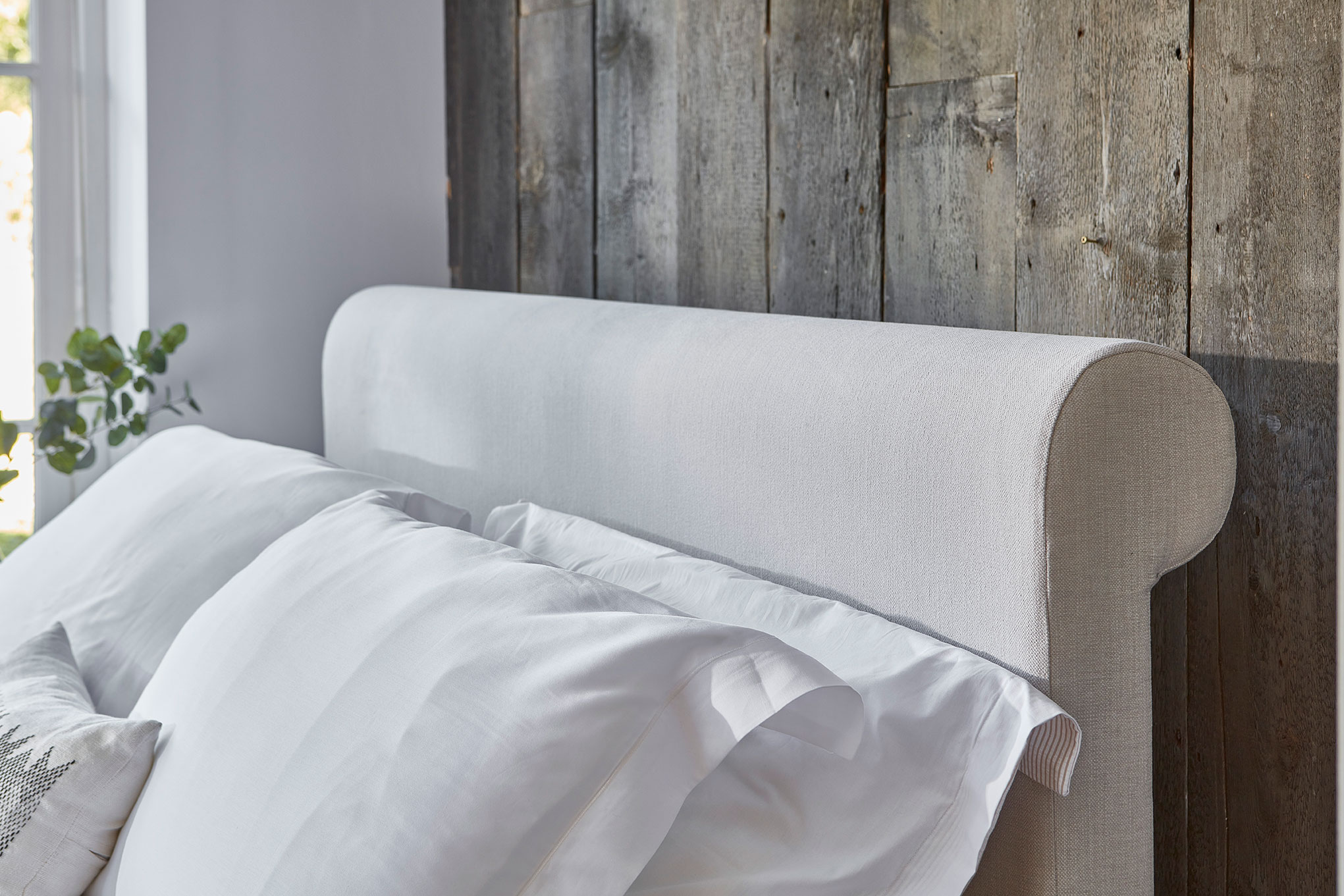 Esher white headboard