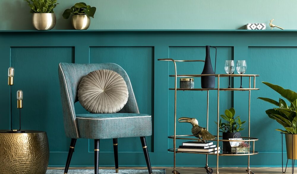 green wall panelling