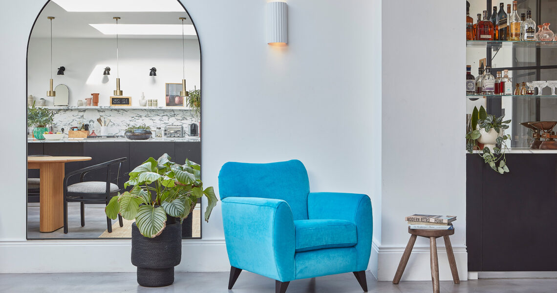 Stylish Blue Warwick Chair Darlings of Chelsea