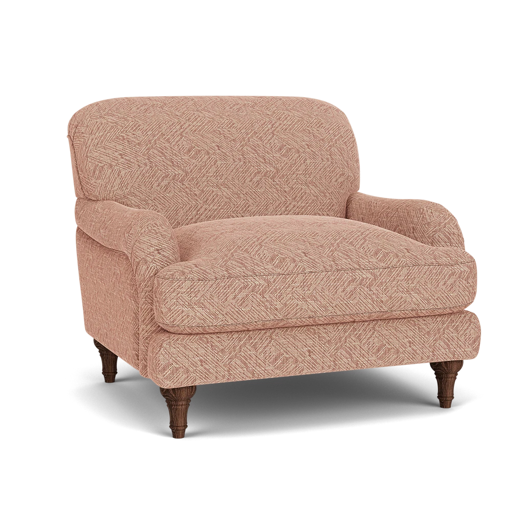 Ryde armchair in textured linen rust